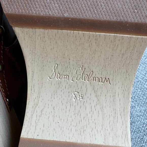 Sam Edelman Kaye Clog Slip On Chunky Brown Boho Casual Sz 8.5 - Picture 12 of 14